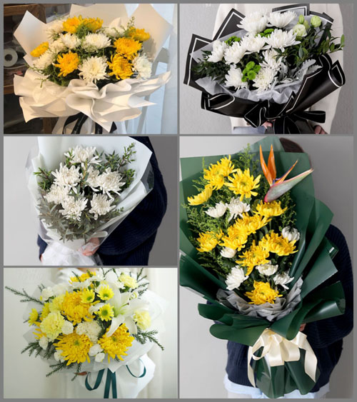 四川成都彭州市桂花镇沂水村白事花束代送