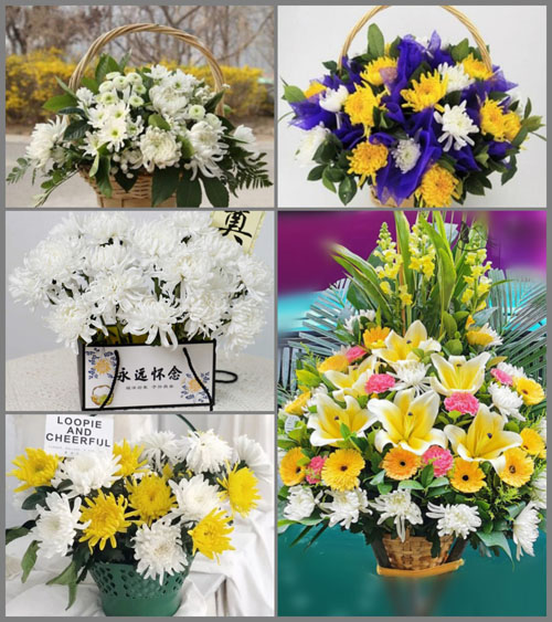 四川成都彭州市桂花镇沂水村白事提篮配送